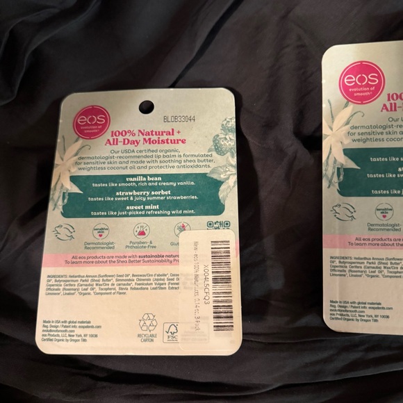 eos 100% Natural Lip Balm Trio!! - Picture 2 of 3